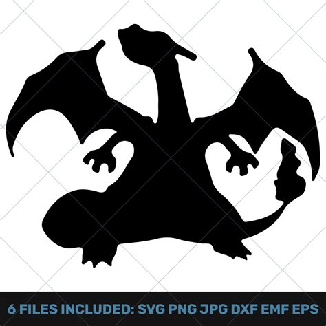 charizard silhouette|charizard pokemon svg.